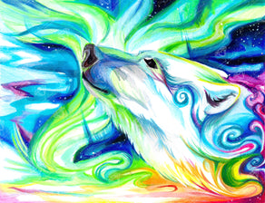 Diamond Painting Polar Bear 22" x 17" (55.8cm x 42.8cm) / Square with 62 Colors including 2 ABs and 3 Fairy Dust Diamonds / 38,528