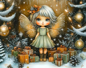 Diamond Painting Precious Fairy 28" x 22" (70.7cm x 55.8cm) / Square with 55 Colors including 2 ABs and 2 Fairy Dust Diamonds / 63,616