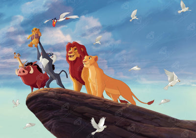 Diamond Painting Pride Rock 33.5" x 23.6" (84.9cm x 60cm) / Square with 64 Colors including 4 Fairy Dust Diamonds / 82,181