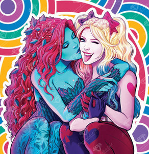 Diamond Painting Prideful Pair 16.2" x 16.7" (41.1cm x 42.3cm) / Square With 42 Colors Including 3 ABs and 1 Iridescent Diamond and 3 Fairy Dust Diamonds / 28,050