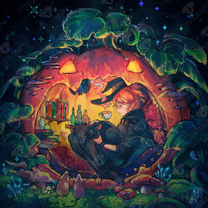 Diamond Painting Pumpkin Nook 25.6" x 25.6" (65cm x 65cm) / Square with 80 Colors including 2 ABs and 3 Fairy Dust Diamonds / 68,121