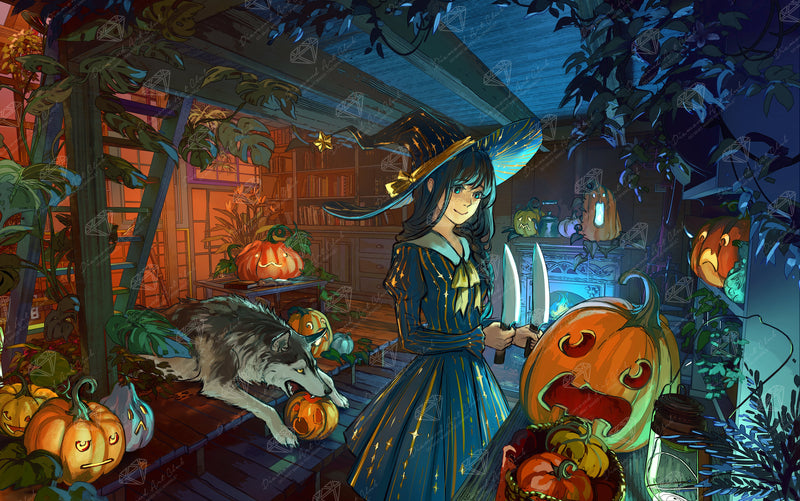 Diamond Painting Pumpkin Season 44.1" x 27.6" (111.8cm x 69.9cm) / Square with 95 Colors including 4 ABs and 3 Fairy Dust Diamonds / 126,169