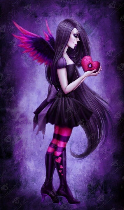 Diamond Painting Punctured 22" x 37" (55.6cm x 93.8cm) / Round with 32 Colors including 1 AB and 2 Fairy Dust Diamonds / 68,882