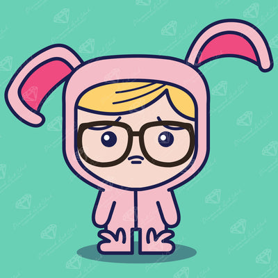 Diamond Painting Ralphie Chibi 9" x 9" (22.7cm x 22.7cm) / Round With 9 Colors including 1 Fairy Dust Diamonds / 6,561