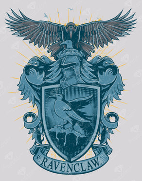 Diamond Painting Ravenclaw™ Crest - Tomes & Scrolls 22" x 28″ (56cm x 71cm) / Square With 8 Colors Including 1 AB / 62,101