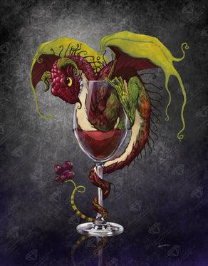 Diamond Painting Red Wine Dragon 25.6" x 32.7" (65cm x 82.9cm) / Square with 45 Colors including 2 ABs and 3 Fairy Dust Diamonds / 86,913