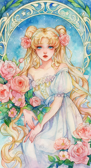 Diamond Painting Serenity 23.6" x 43.7" (60cm x 110.8cm) / Square with 92 Colors including 2 ABs and 7 Fairy Dust Diamonds / 107,245