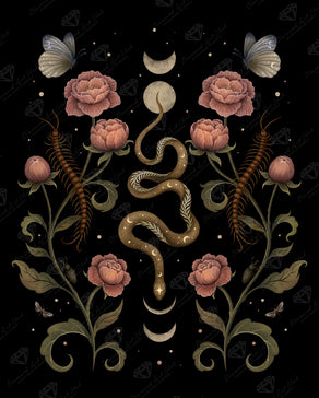 Diamond Painting Serpentine Garden 25.6" x 31.9" (65cm x 80.9cm) / Square with 40 Colors including 5 Fairy Dust Diamonds / 84,825