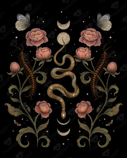 Diamond Painting Serpentine Garden 25.6" x 31.9" (65cm x 80.9cm) / Square with 40 Colors including 5 Fairy Dust Diamonds / 84,825