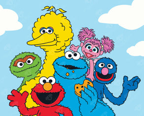 Diamond Painting Sesame Street™ Friends 16" x 13" (40.9cm x 32.8cm) / Round with 15 Colors including 2 ABs / 17,082