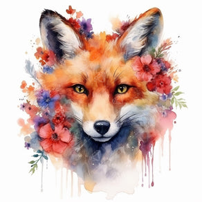 Diamond Painting Shawn the Fox 20" x 20" (50.6cm x 50.6cm) / Round with 89 Colors including 2 ABs and 3 Fairy Dust Diamonds / 18,737