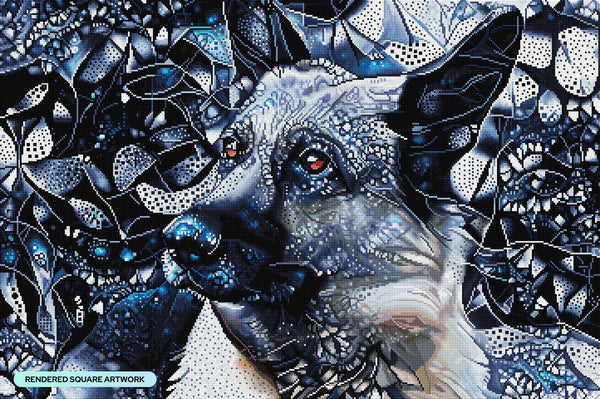 #1 DIY Diamond Art Painting Kit - Silver Husky Dog | Diamond Painting Kit | Diamond Art Kits for Adults | Diamond Art Club