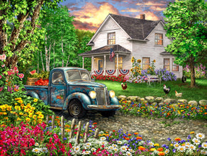 Diamond Painting Simpler Times 36.6" x 27.6" (93cm x 70cm) / Square with 80 Colors including 6 ABs and 3 Fairy Dust Diamonds / 104,813