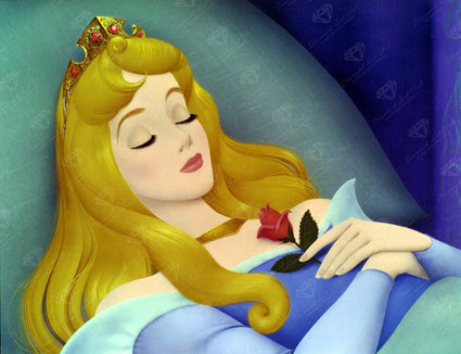 Diamond Painting Sleeping Beauty 22" x 17" (55.8cm x 42.8cm) / Square with 49 Colors including 1 Electro Diamond and 5 Fairy Dust Diamonds / 38,528