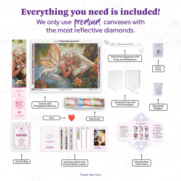 Sleepy Fairy Diamond Painting Kit – Diamond Art Club