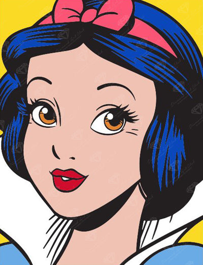 Diamond Painting Snow White 13" x 17" (32.9cm x 42.8cm) / Square with 9 Colors including 3 Fairy Dust Diamonds / 22,704