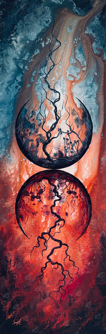 Diamond Painting Soul Duality 17" x 53" (42.8cm x 134.4cm) / Square with 72 Colors including 4 ABs and 1 Frosted Diamond and 1 Fairy Dust Diamond / 92,880
