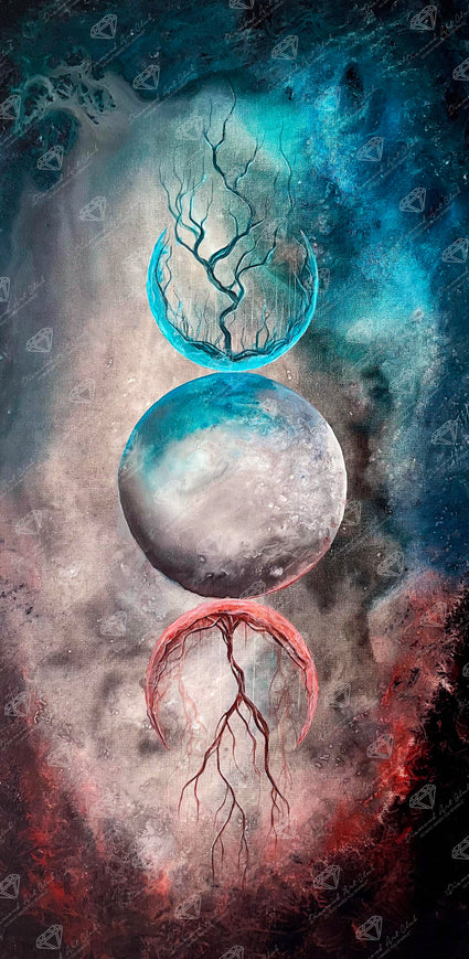 Diamond Painting Soul Reunion 22" x 45" (55.8cm x 114cm) / Square with 59 Colors including 2 ABs and 3 Fairy Dust Diamonds / 102,592