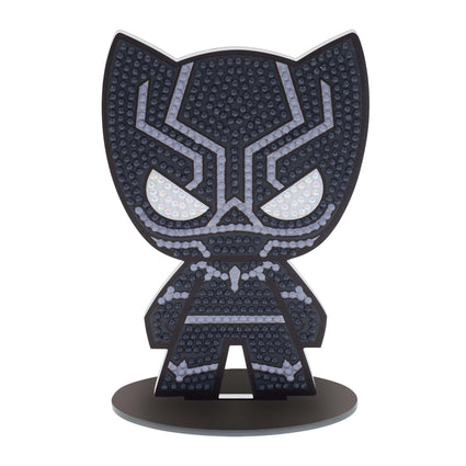Diamond Painting Sparkle Pals™ - Black Panther™ 5.6" x 3.6" (14.3cm x 9.2cm) / Round with 3 Color Including 1 AB and 1 Fairy Dust Diamond / 691