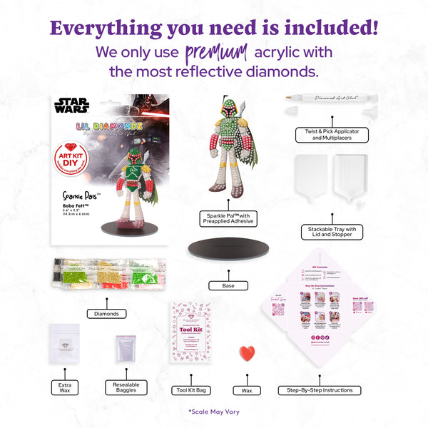 Sparkle Pals™ - Boba Fett™ – Diamond Art Club
