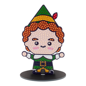 Diamond Painting Sparkle Pals™ - Buddy the Elf 3.2" x 5.5" (8.3cm x 14.1cm) / Round with 9 Colors including 1 Iridescent Diamond and 1 Electro Diamond and 3 Fairy Dust Diamonds / 455