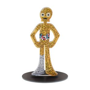 Diamond Painting Sparkle Pals™ - C-3PO™ 5.6" x 2.1" (14.3cm x 5.5cm) / Round with 6 Colors including 2 ABs and 2 Electro Diamond and 1 Iridescent Diamond and 1 Fairy Dust Diamond / 226