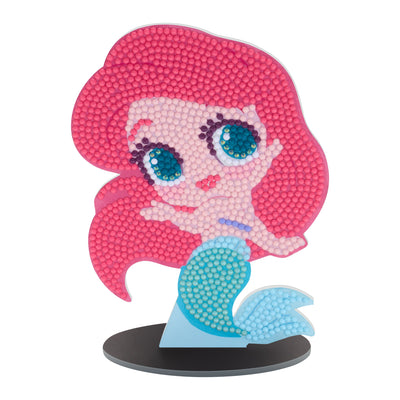 Diamond Painting Sparkle Pals™ - Chibi Ariel™ 5.7" x 4.2" (14.5cm x 10.7cm) / Round with 10 Colors including 1 AB and 1 Fairy Dust Diamond / 1,228
