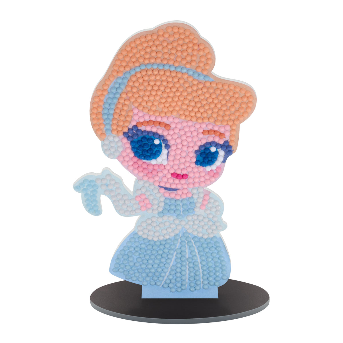 Diamond Painting Sparkle Pals™ - Chibi Cinderella™ 5.7" x 3.4" (14.5cm x 8.8cm) / Round with 12 Colors including 3 Fairy Dust Diamonds / 924