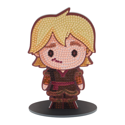Diamond Painting Sparkle Pals™ - Chibi Kristoff 5.6" x 3.4" (14.4cm x 8.8cm) / Round with 15 Colors including 2 Fairy Dust Diamonds / 665