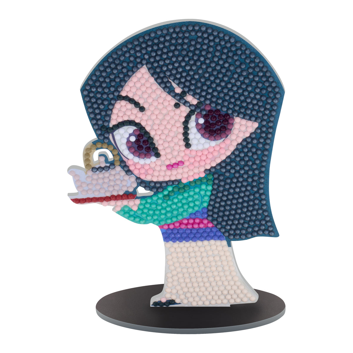 Diamond Painting Sparkle Pals™ - Chibi Mulan™ 5.7" x 3.7" (14.5cm x 9.6cm) / Round with 15 Colors including 3 Fairy Dust Diamonds / 1,109