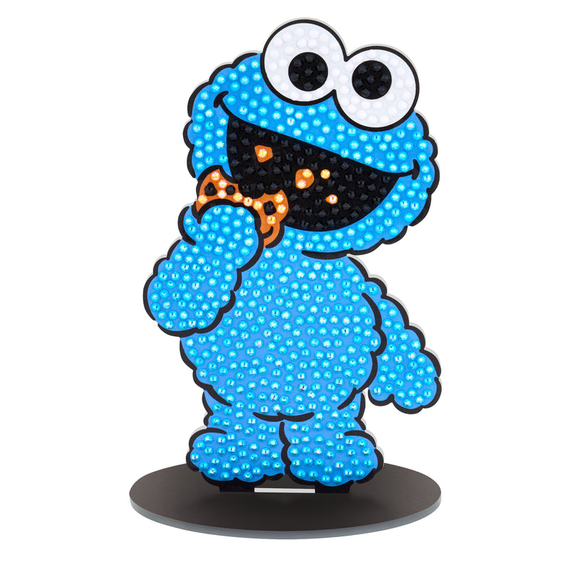 Diamond Painting Sparkle Pals™ - Cookie Monster 3.3" x 5.5" (8.5cm x 14.1cm) / Round with 4 Colors Including 2 ABs / 610