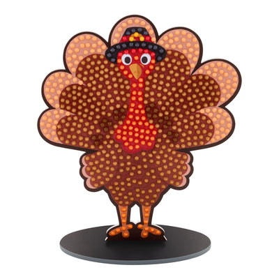 Diamond Painting Sparkle Pals™ - Harvest Gobbler 4.7" x 5.5" (12cm x 14cm) / Round with 9 Colors including 5 Fairy Dust Diamonds / 660
