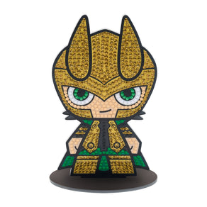 Diamond Painting Sparkle Pals™ - Loki 14.3x8.4cm / Round with 6 Colors Including 1 Electro Diamond and 1 Fairy Dust Diamond / 593