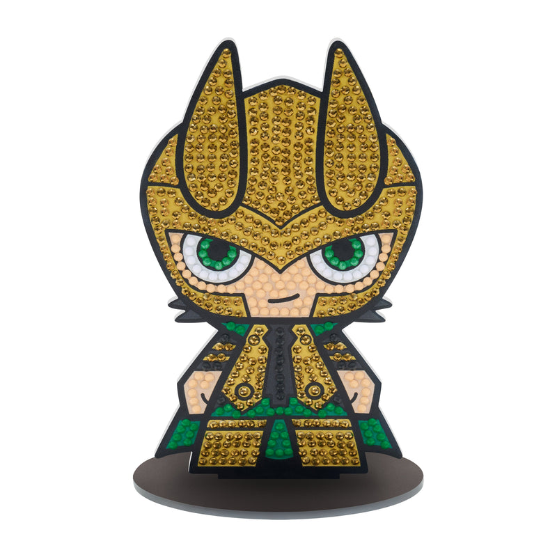 Diamond Painting Sparkle Pals™ - Loki 14.3x8.4cm / Round with 6 Colors Including 1 Electro Diamond and 1 Fairy Dust Diamond / 593