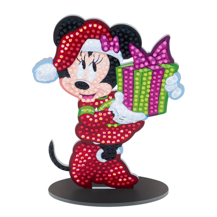Diamond Painting Sparkle Pals™ - Minnie’s Holiday Surprise 5.5" x 4.3" (14cm x 11cm) / Round with 10 Colors including 2 ABs and 4 Fairy Dust Diamonds / 545