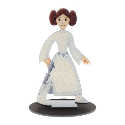 Diamond Painting Sparkle Pals™ - Princess Leia™ 5.6" x 2.8" (14.3cm x 7.1cm) / Round with 4 Colors including 1 AB and 3 Fairy Dust Diamonds / 341