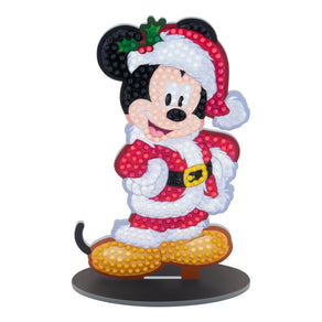 Diamond Painting Sparkle Pals™ - Santa Mickey Magic 5.4" x 3.4" (13.9cm x 8.7cm) / Round with 12 Colors including 1 AB and 3 Fairy Dust Diamonds / 590