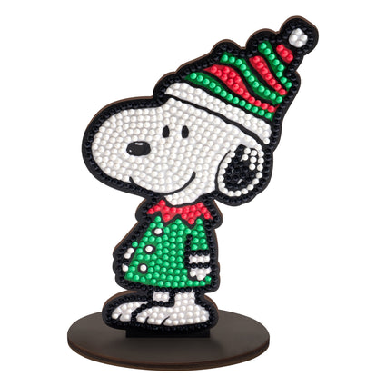 Diamond Painting Sparkle Pals™ - Snoopy Elf 5.5" x 3.1" (14cm x 8cm) / Round with 4 Colors including 2 Fairy Dust Diamonds / 679