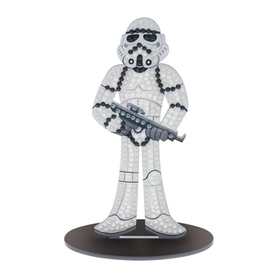 Diamond Painting Sparkle Pals™ - Storm Trooper™ 5.6" x 3.6" (14.3cm x 9.2cm) / Round with 4 Colors including 1 AB and 3 Fairy Dust Diamonds / 286