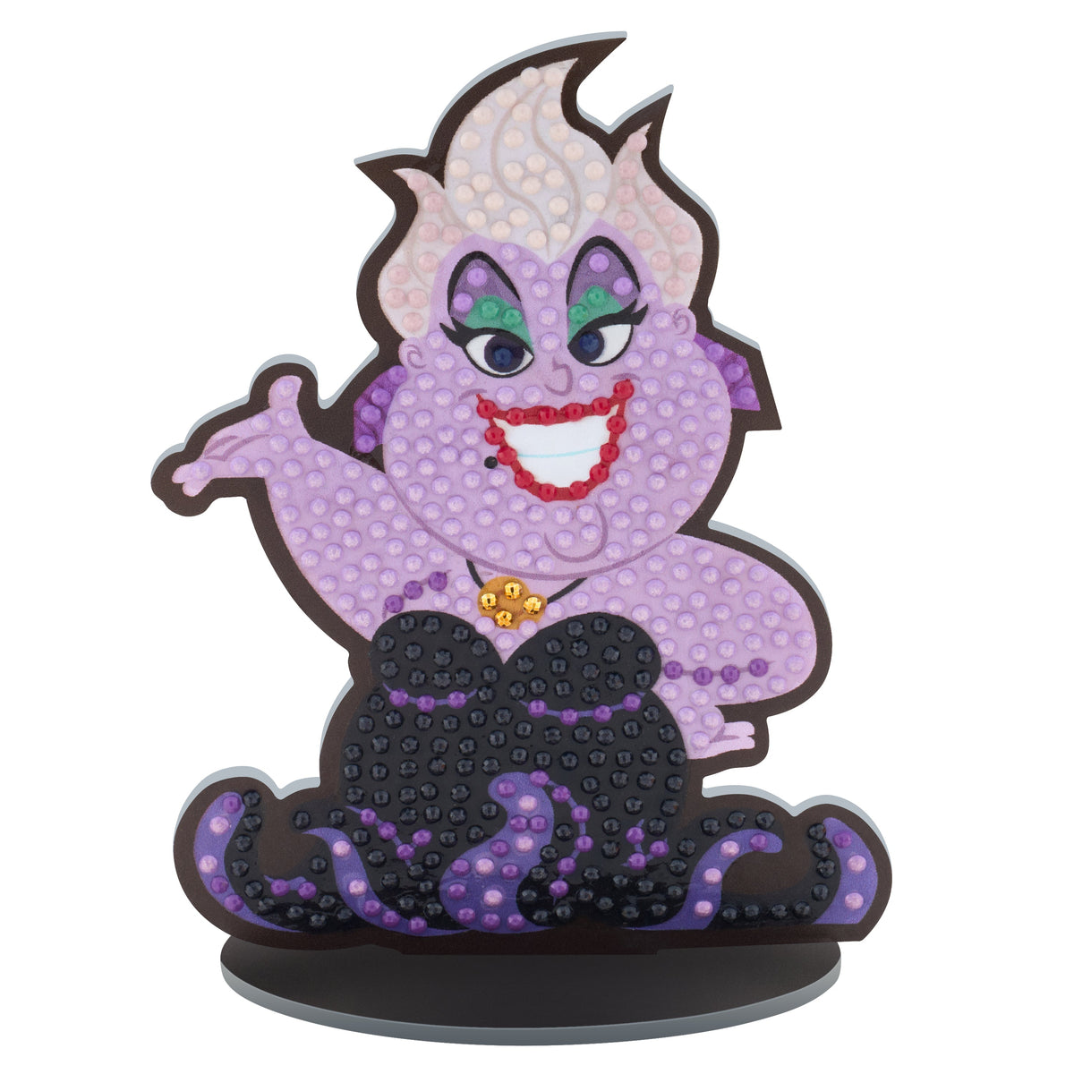 Diamond Painting Sparkle Pals™ - Ursula's Wicked Waves 4.1" x 5.5" (10.5cm x 14cm) / Round with 13 Colors including 1 Electro Diamond and 3 Fairy Dust Diamonds / 525