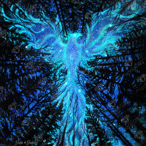 Diamond Painting Spirit of the Phoenix 25.6" x 25.6" (65cm x 65cm) / Square with 16 Colors including 2 ABs and 1 Special Diamond and 2 Fairy Dust Diamonds / 68,121