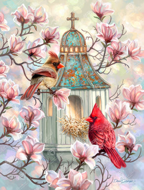 Diamond Painting Spring Morning 22" x 29" (55.8cm x 73.4cm) / Square with 94 Colors including 3 ABs and 3 Fairy Dust Diamonds / 66,080