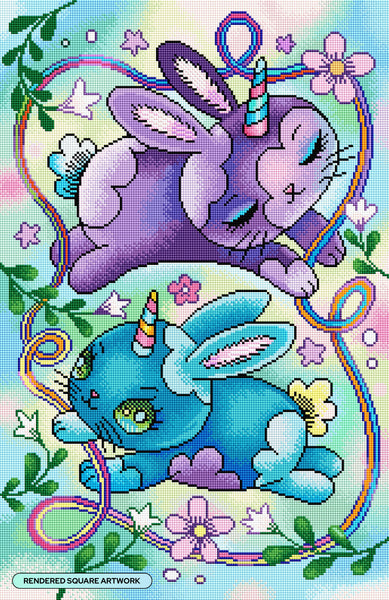 Spring Unicorn Bunnies – Diamond Art Club
