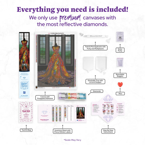 ダイヤモンドアートクラブ　Stained Glass Gown DACキット stained-glass-gown-diamond-art
