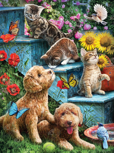 Diamond Painting Step Siblings 27.6" x 37" (70cm x 94cm) / Square with 55 Colors including 3 ABs and 3 Fairy Dust Diamonds / 105,937