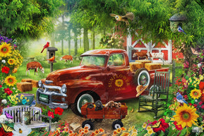 Diamond Painting Sunflower Farms 41.3" x 27.6" (104.8cm x 69.9cm) / Square with 66 Colors including 2 ABs and 4 Fairy Dust Diamonds / 118,301