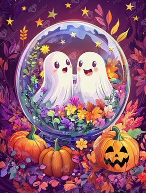 Diamond Painting Sweet Seance 22" x 29" (55.6cm x 73.7cm) / Round with 55 Colors including 4 ABs and 4 Fairy Dust Diamonds / 54,136