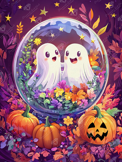 Diamond Painting Sweet Seance 22" x 29" (55.6cm x 73.7cm) / Round with 55 Colors including 4 ABs and 4 Fairy Dust Diamonds / 54,136