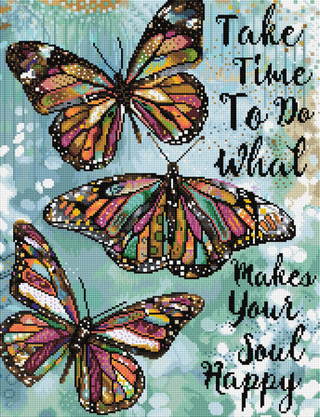Take Time Butterflies Diamond Painting Kit – Diamond Art Club