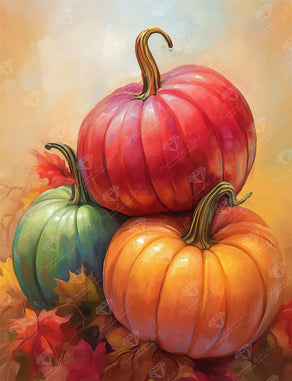 Diamond Painting Thankful Harvest 17" x 22" (42.7cm x 55.6cm) / Round with 79 Colors including 4 ABs and 2 Fairy Dust Diamonds / 31,310